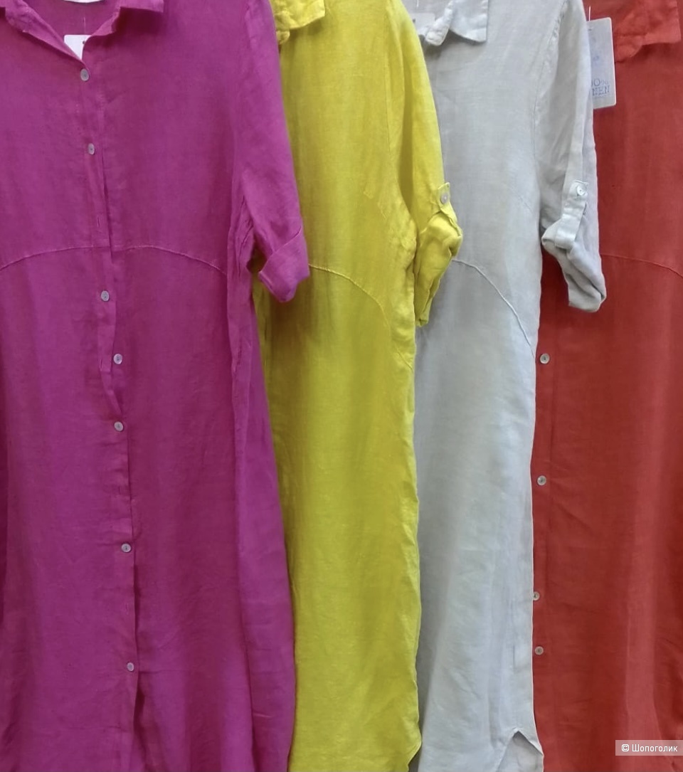 Платье рубашка сафари Puro lino, 42-50