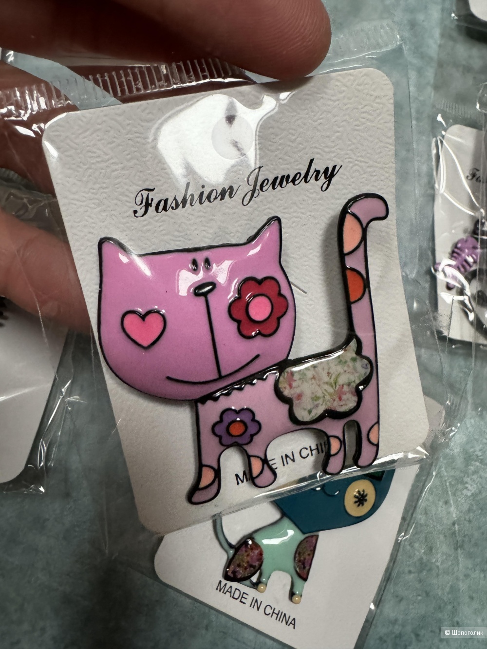 Брошь металл кошки и собаки Fashion Jewelry, one size