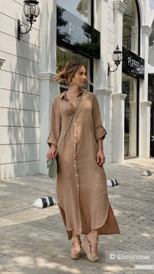 Платье рубашка сафари Puro lino, 42-50