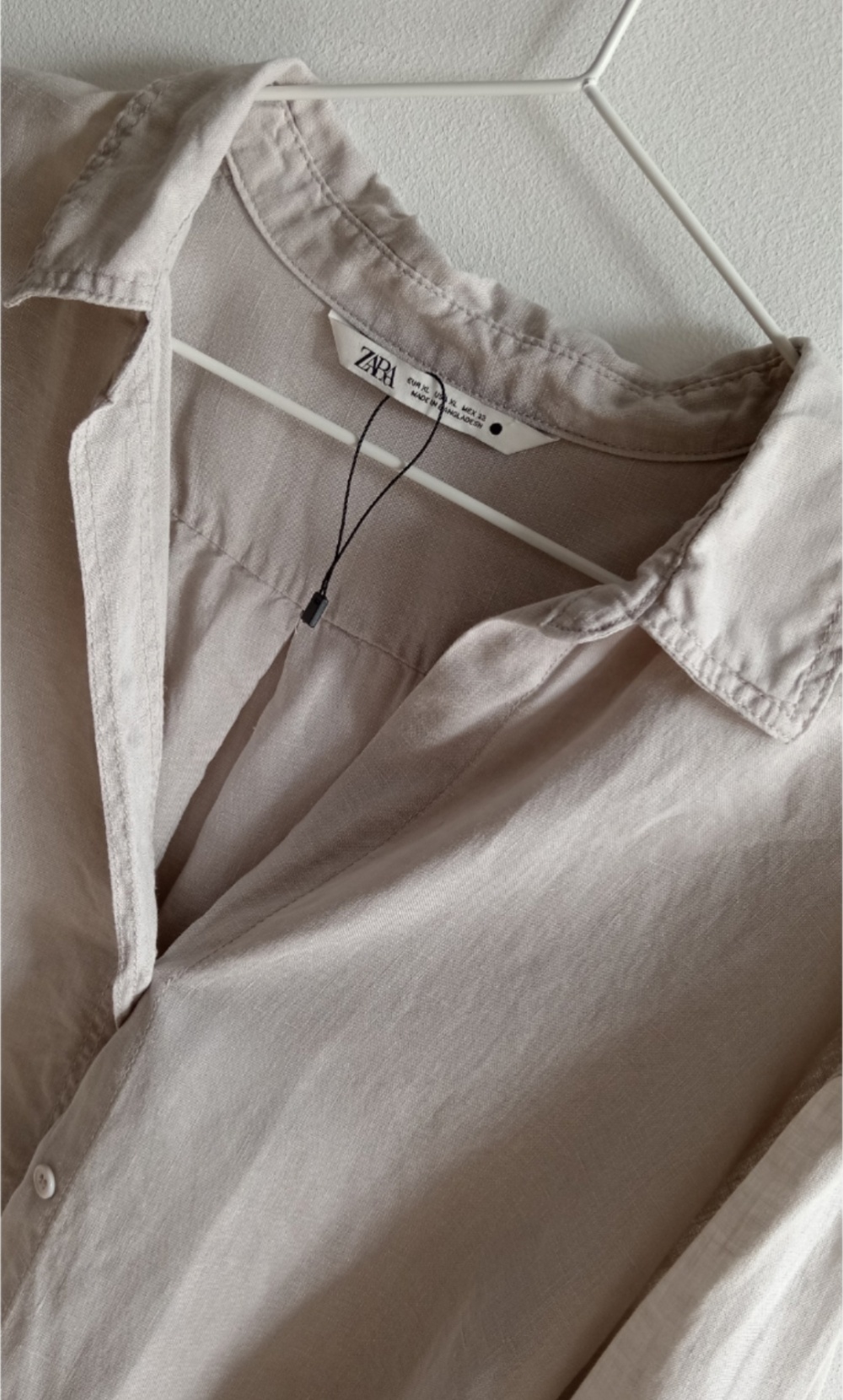 Льняная рубашка Zara размер XL