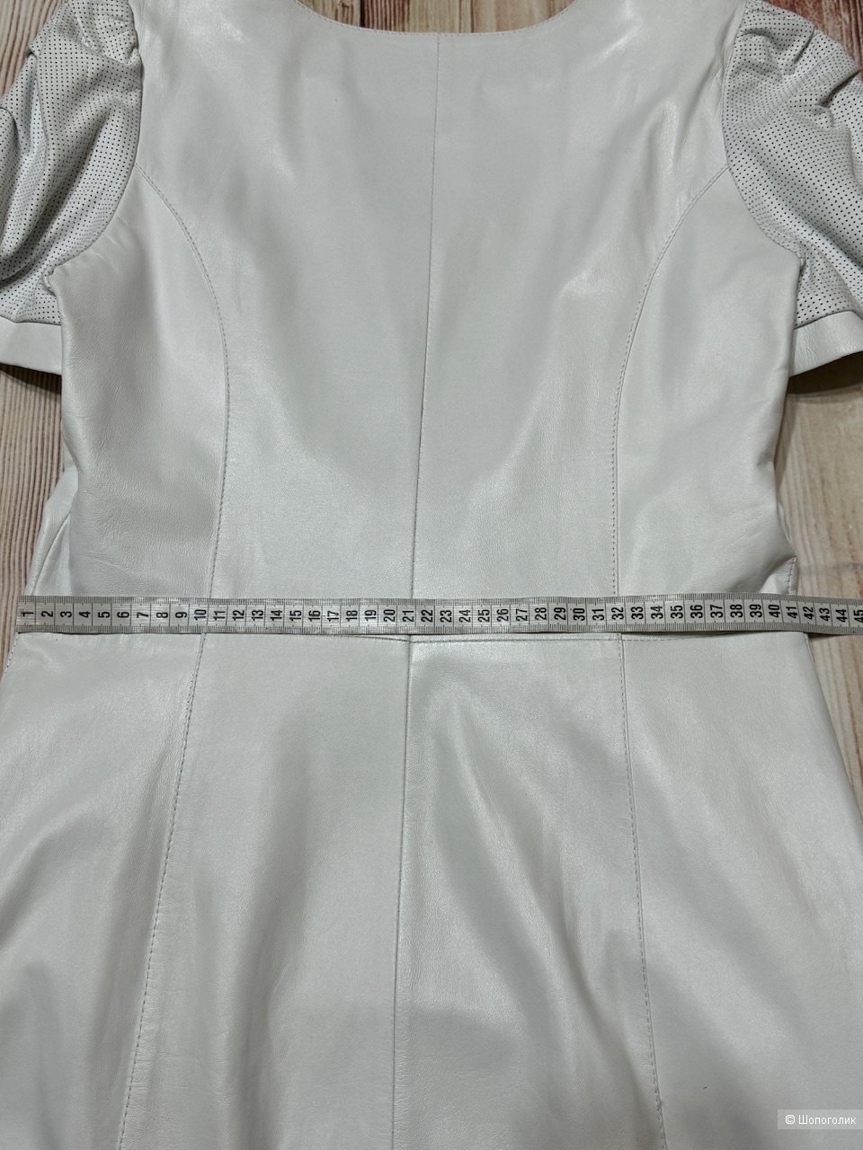 Белое кожаное платье Punto, размер 46
