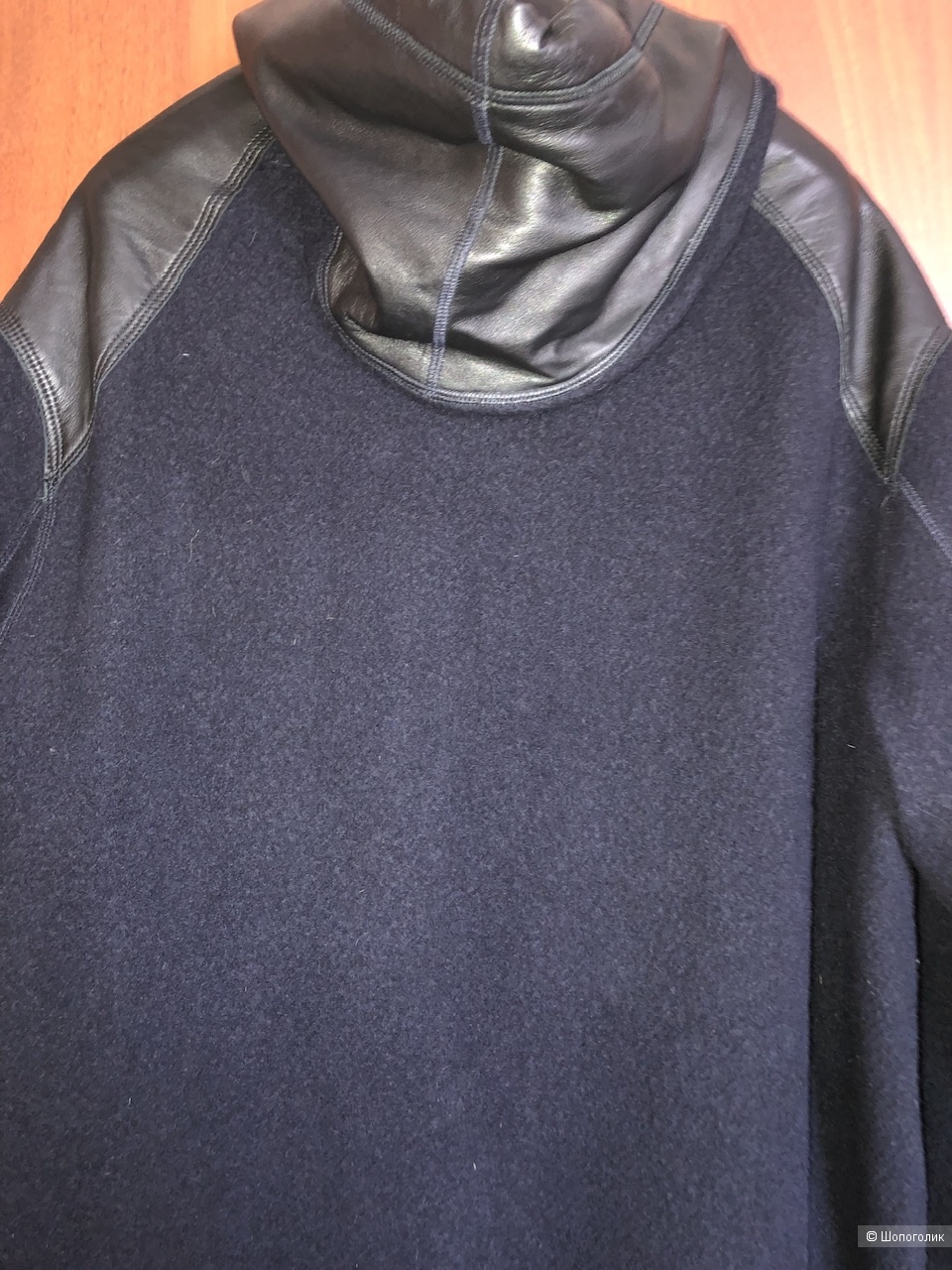 Пальто с кожей Brogden, размер М / IT44 (на росс. с 46 до 52)