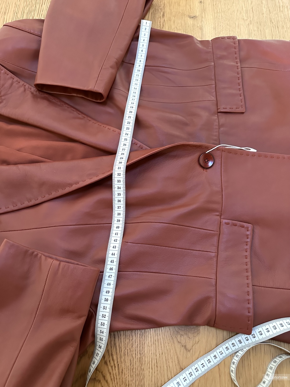 Кожаный жакет-пиджак Marina Rinaldi L-XL
