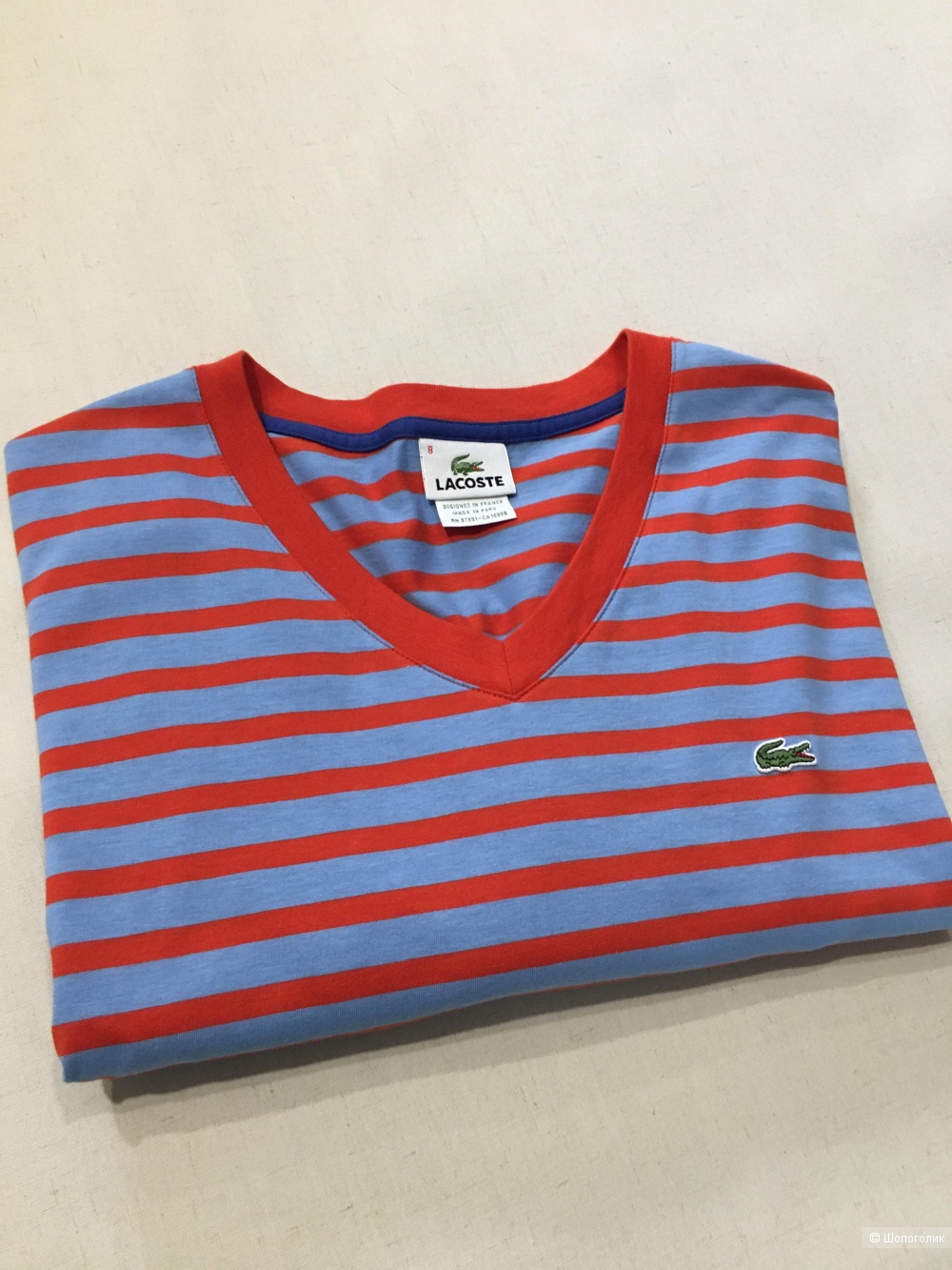 Футболка Lacoste, размер plus size, оверсайз (3XL)