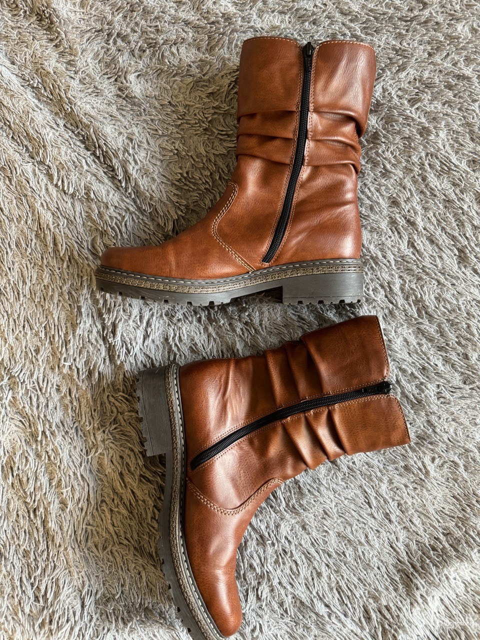 Зимние женские кожаные сапоги, Rieker, 40 р