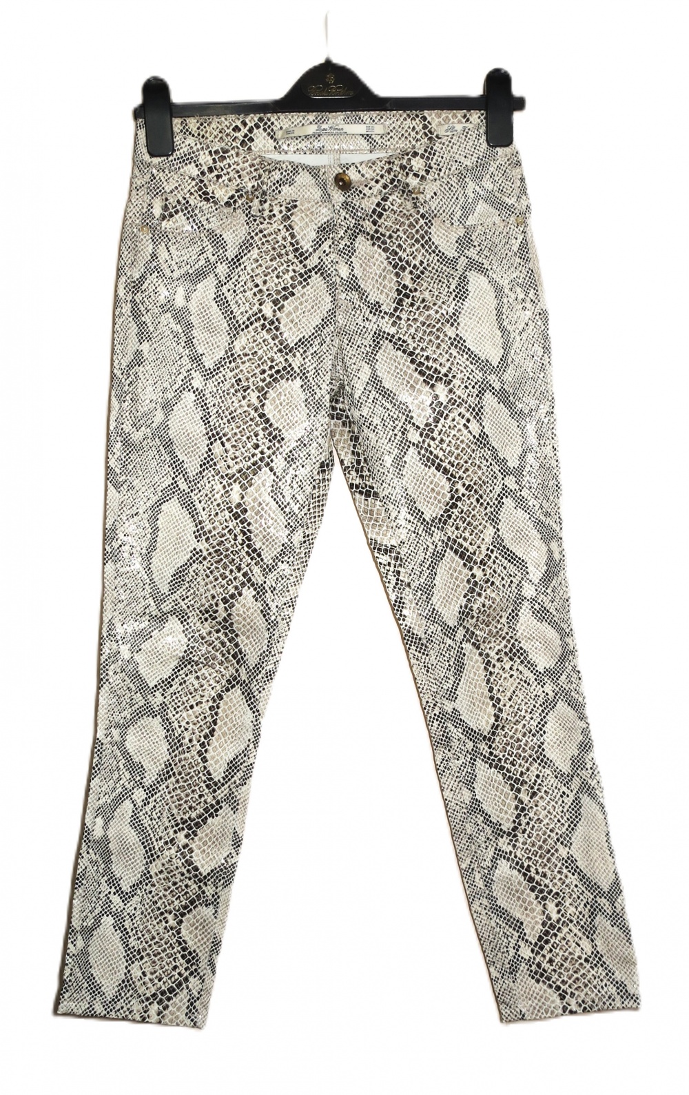 Zara, питоновые брюки, XS