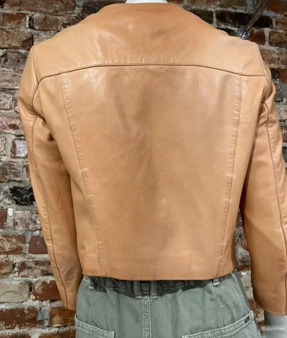 Кожаная куртка Massimo Dutti, размер S