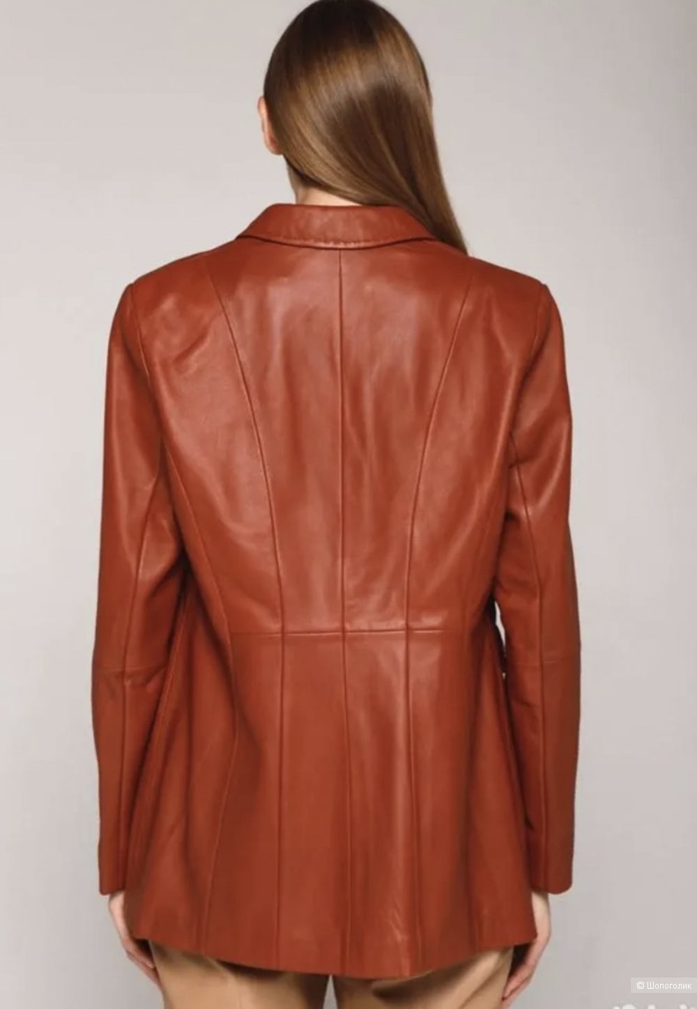Кожаный жакет-пиджак Marina Rinaldi(Max Mara) XL-XXL