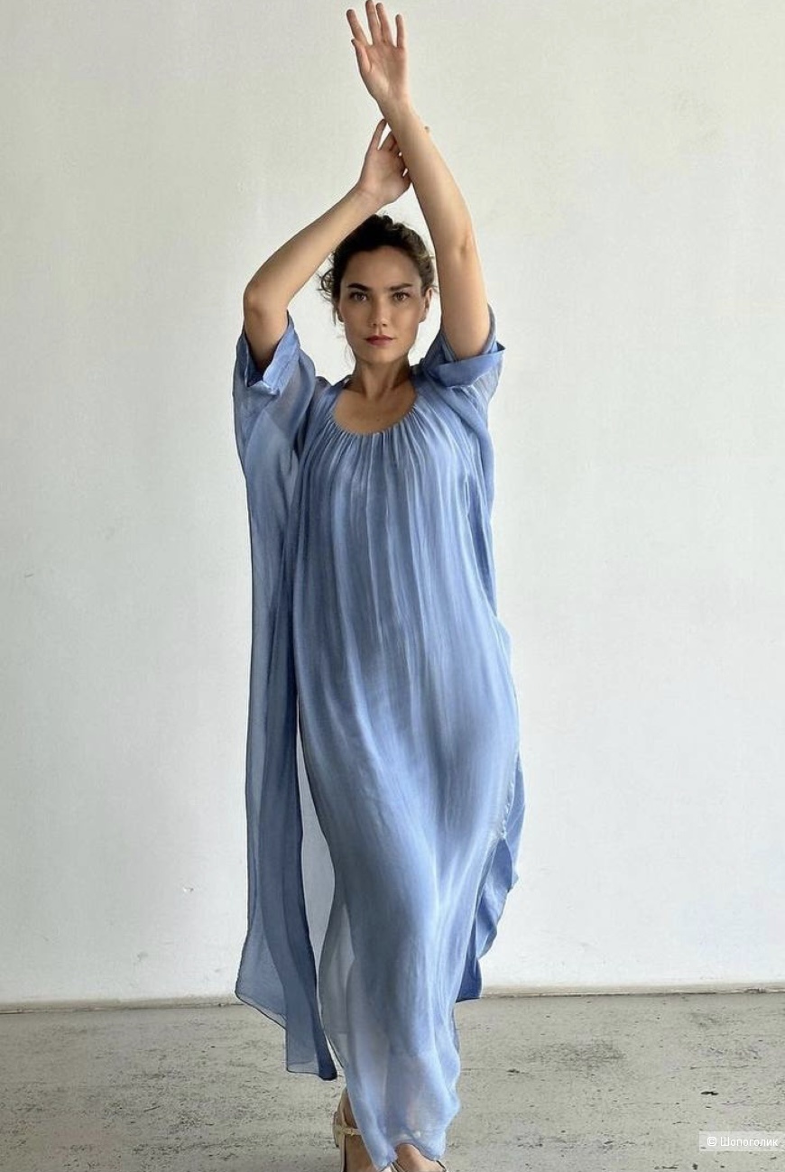 Комплект платье и накидка карлиган Pura seta italy, 42-52