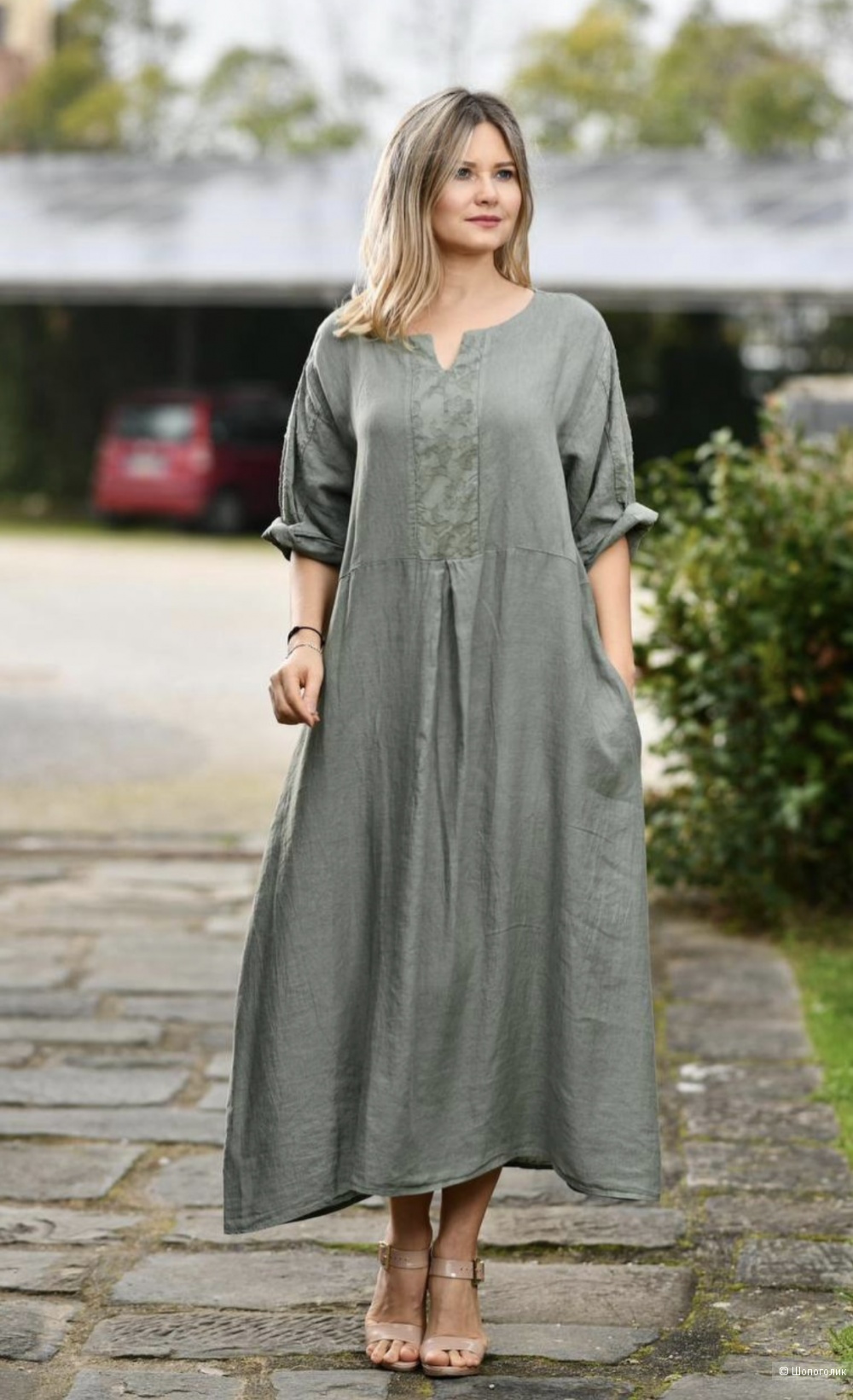 Платье бохо шик лен plus size Puro lino, 48-54