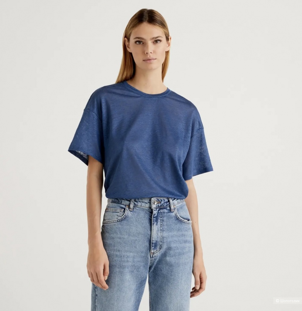 Футболка лен Benetton, s/m/l