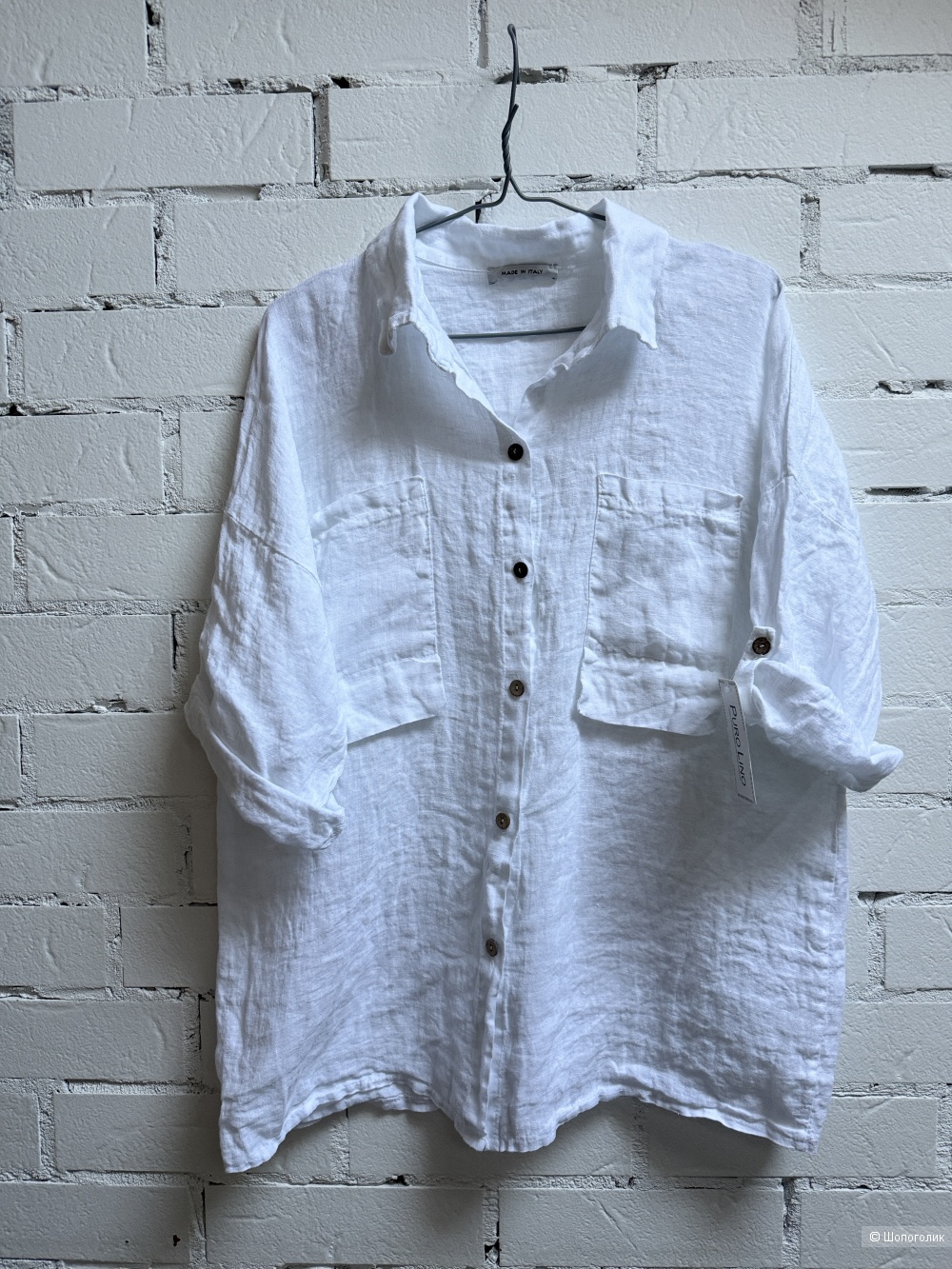 Рубашка лен с карманами Puro lino, 42-50