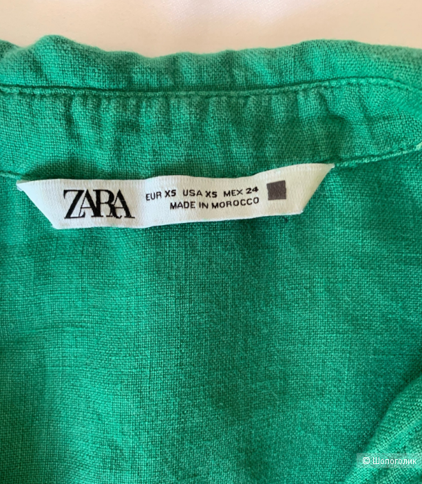 Zara рубашка льняная XS