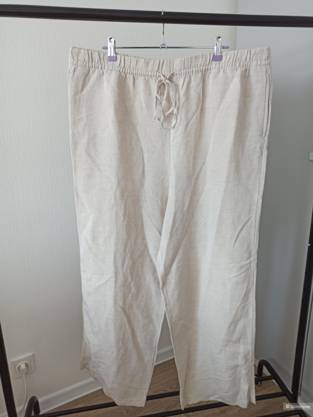 Новые льняные брюки HM / 52 - 54