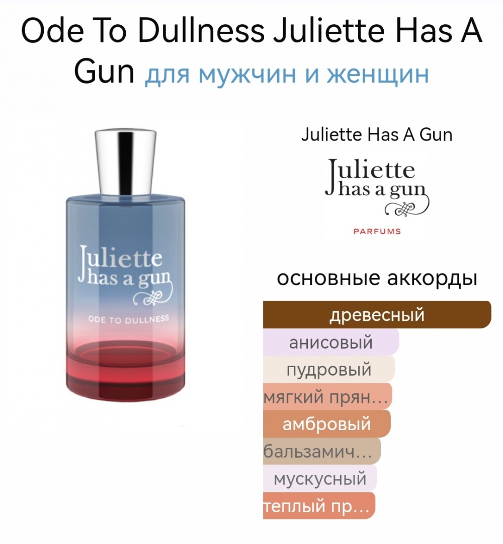 Парфюм Juliette has a gun Ode to dullness, объем 5 мл