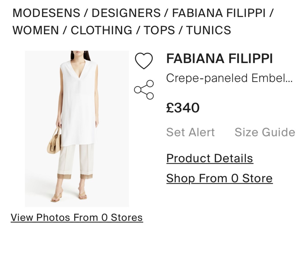 Платье туника Fabiana Filippi размер 46 IT