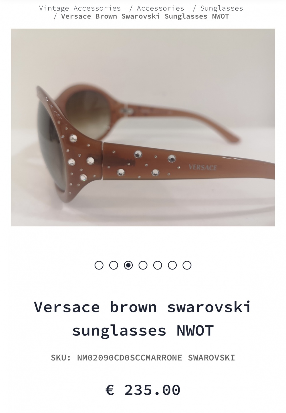 Солнцезащитные очки Versace. One size