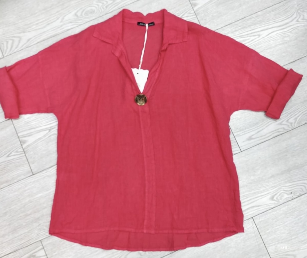 Рубашка блуза лен планка Puro lino, 46-52