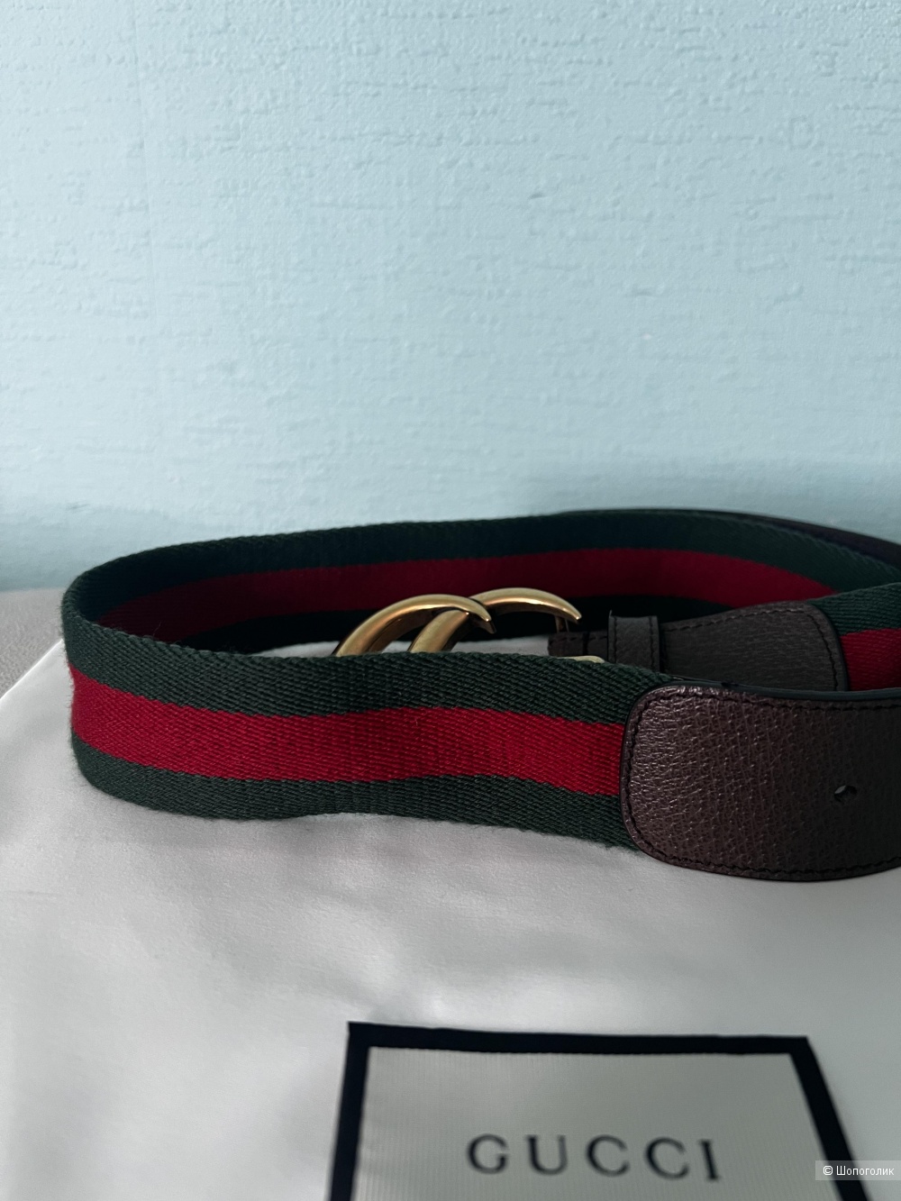 Ремень Gucci размер 70 Double G Buckle Belt