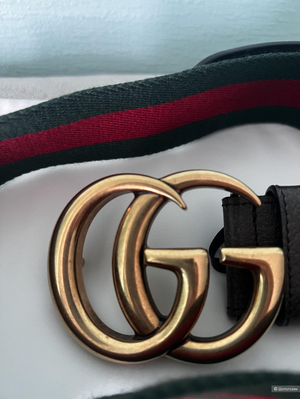 Ремень Gucci размер 70 Double G Buckle Belt