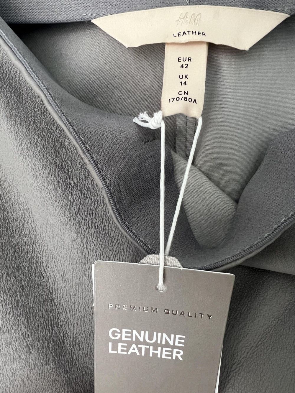 Кожаные леггинсы H&M Premium (EUR 42, RUS 46- 48)