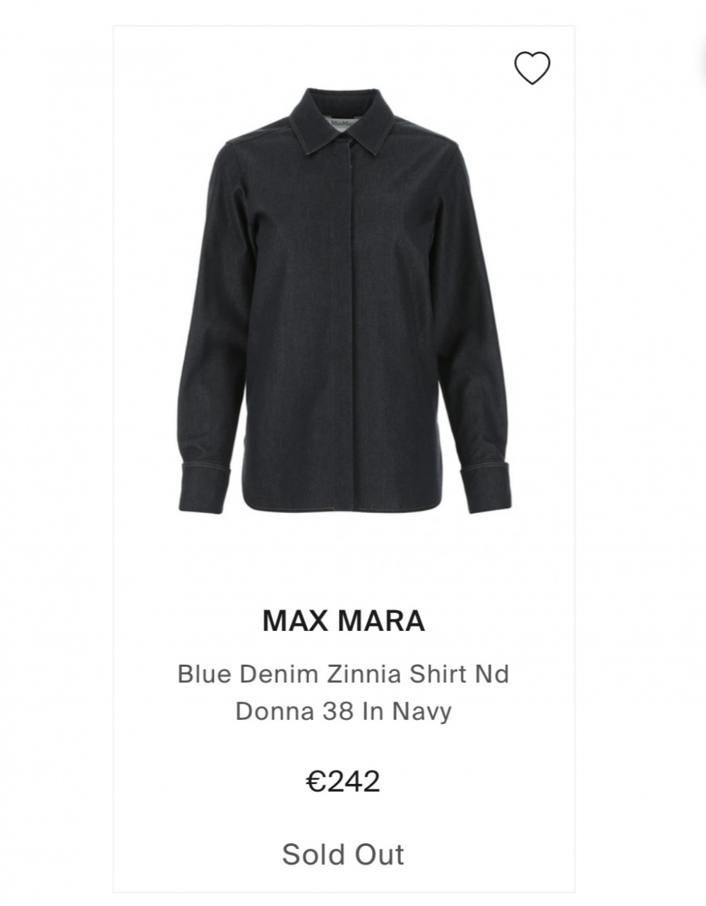 Джинсовая рубашка Max Mara  L-XL