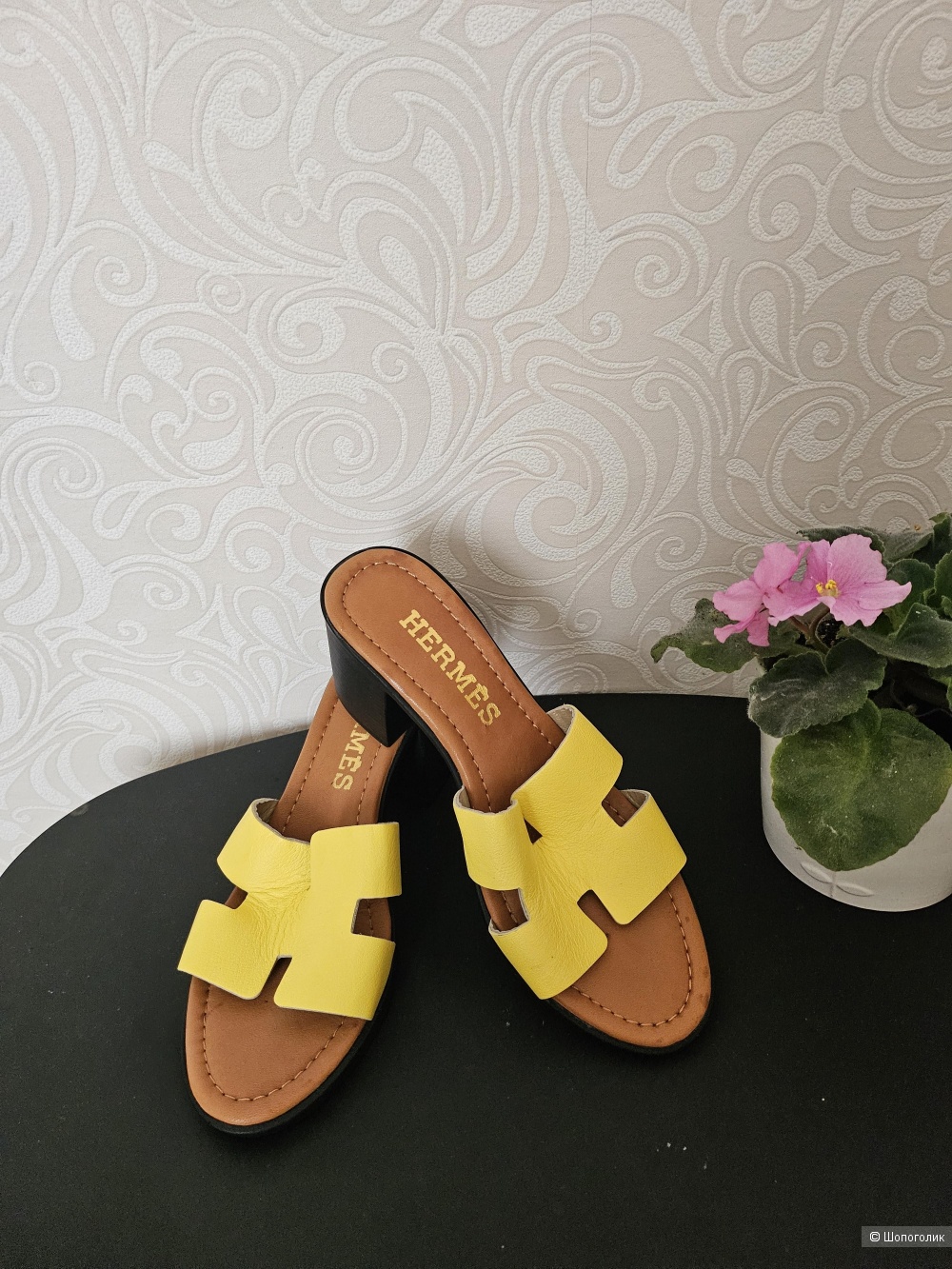 Шлепанцы-сабо новые в стиле HERMES ORAN SANDAL, 39