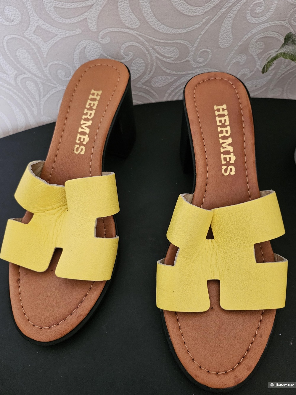 Шлепанцы-сабо новые в стиле HERMES ORAN SANDAL, 39