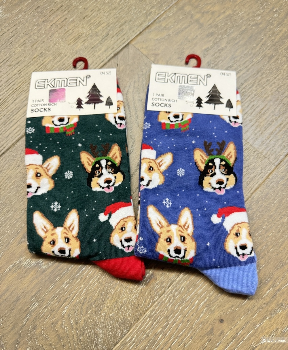 Сет 2 шт носки Ekmen christmas pets, one size