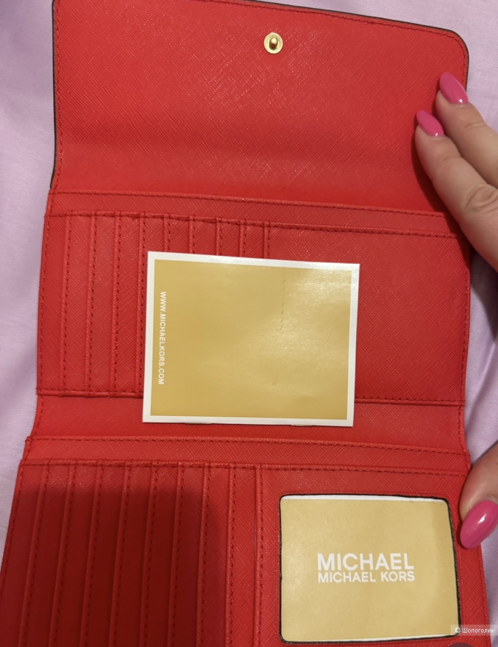 Новый красный кошелек Michael Kors