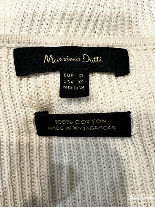 Massimo Dutti, лонгслив хлопковый, XS-S