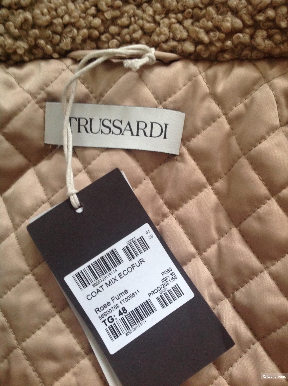 Шуба Trussardi, размер 48 IT,  на 48-50-52