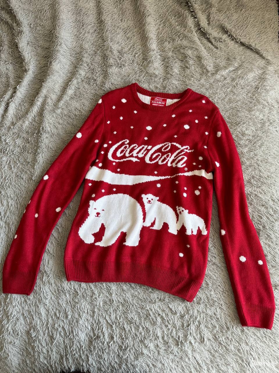 Новогодний свитер, Coca Cola Pull and bear, 48-50 р