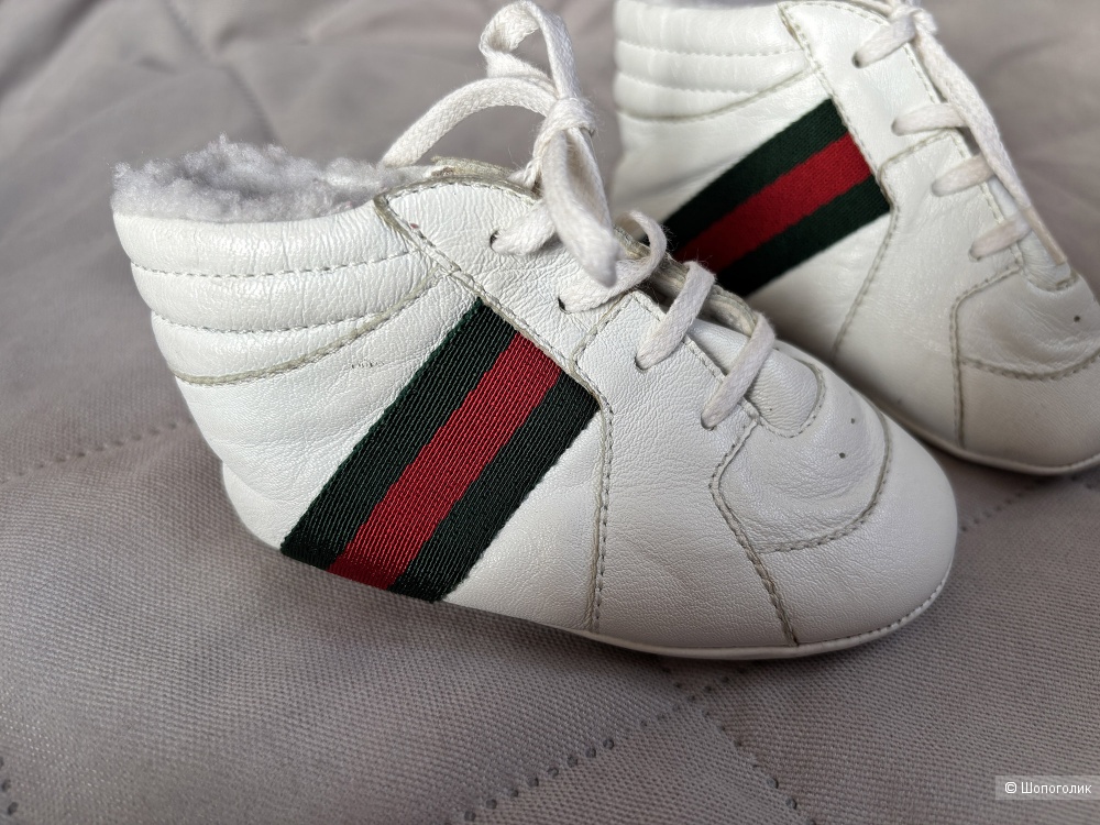 Кожаные ботинки GUCCI 19 размер 1-2 года