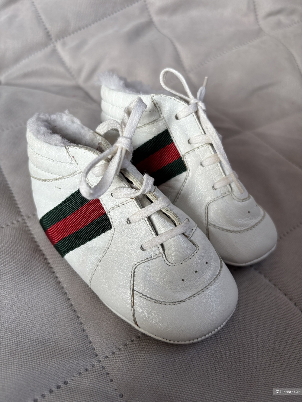 Кожаные ботинки GUCCI 19 размер 1-2 года