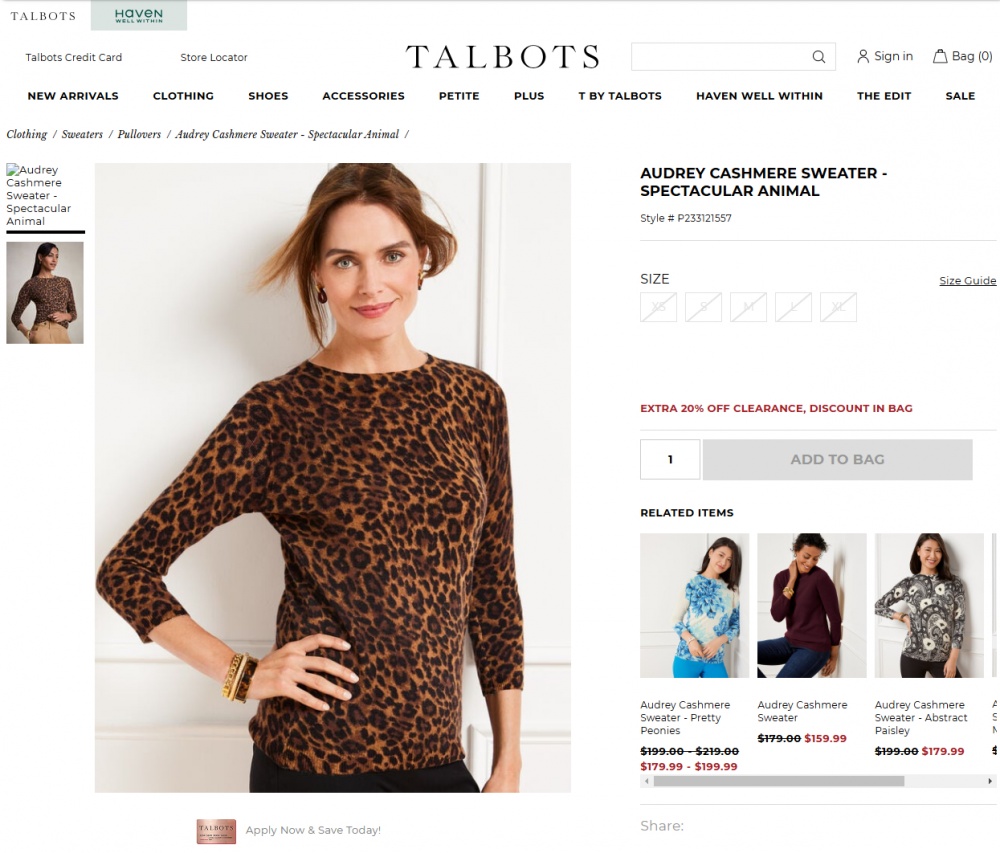 Джемпер Talbots, размер M-L