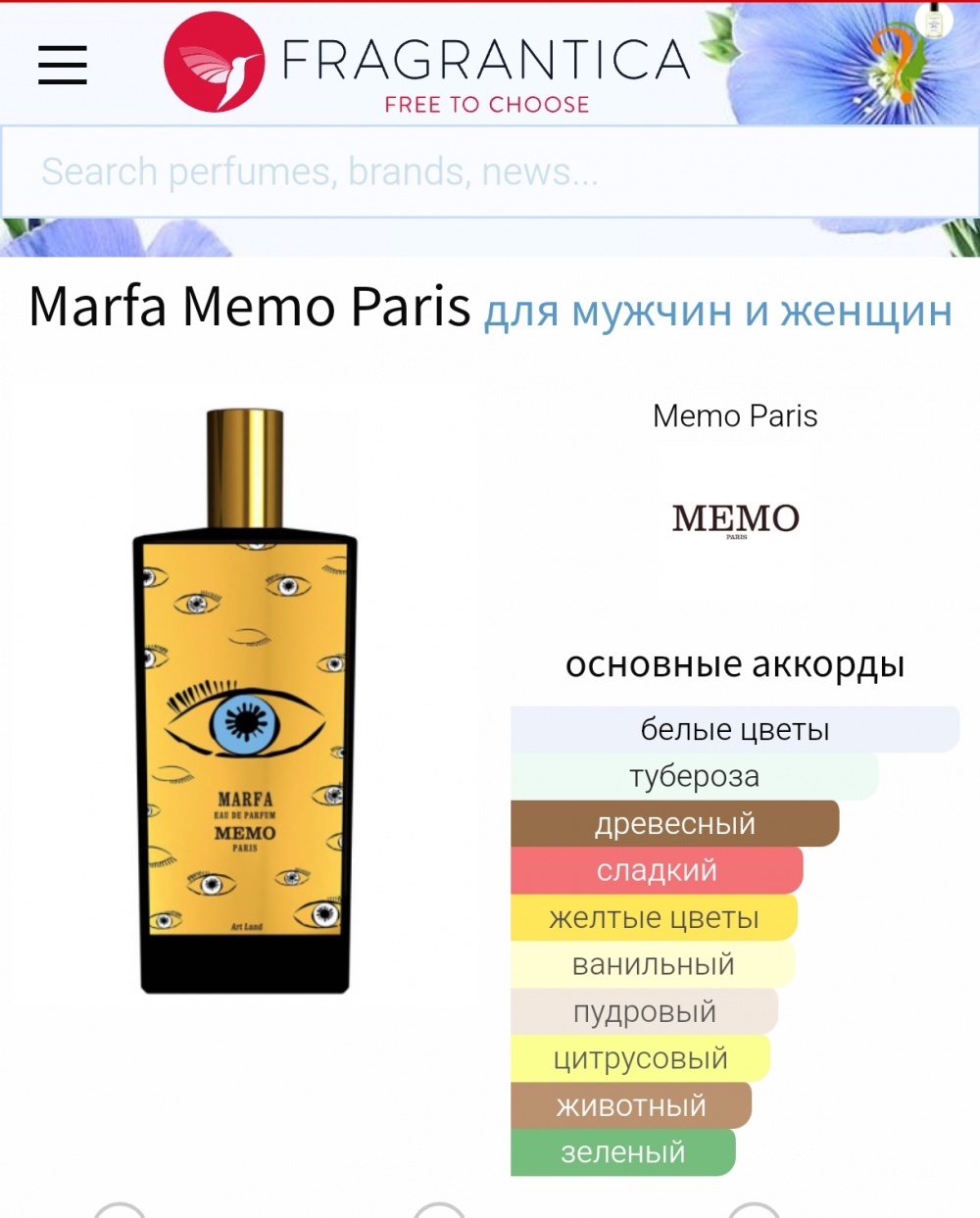 Семплы Мemo, 1.5 мл, edp