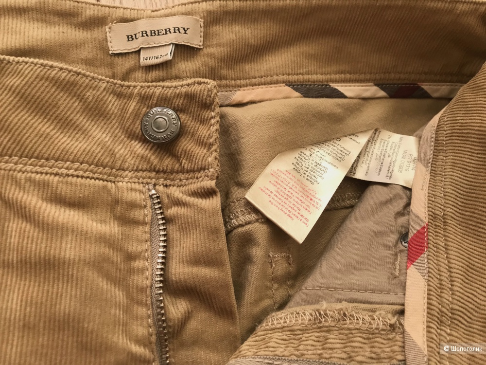 Вельветовые брюки Burberry на девушку XS/S или подростка