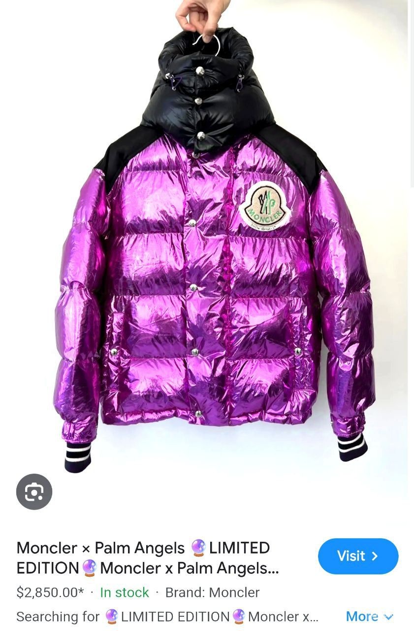 Пуховик Palm Angels Moncler, размер 48-50