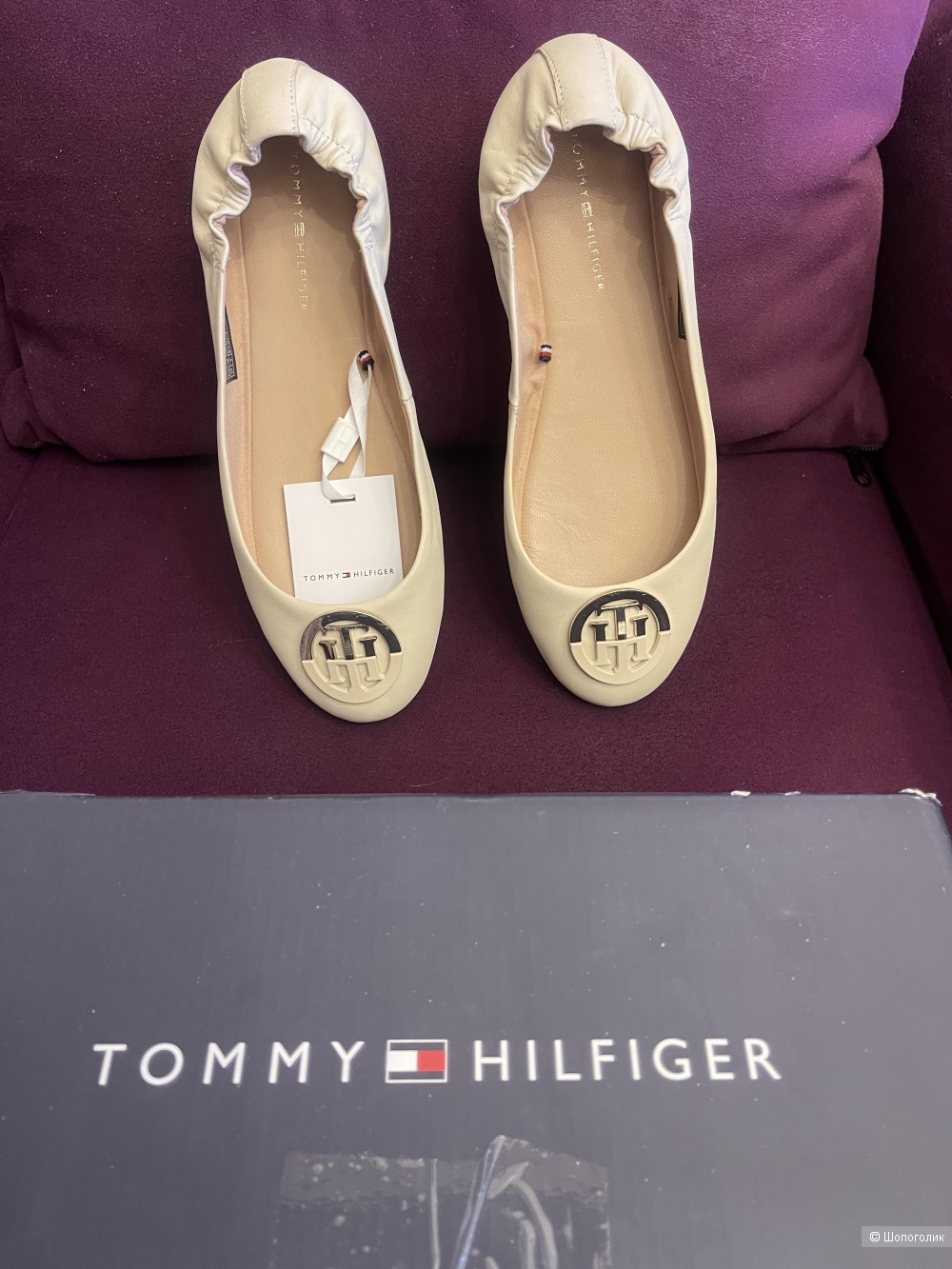 Кожаные балетки Tommy Hilfiger 36-37 размер.