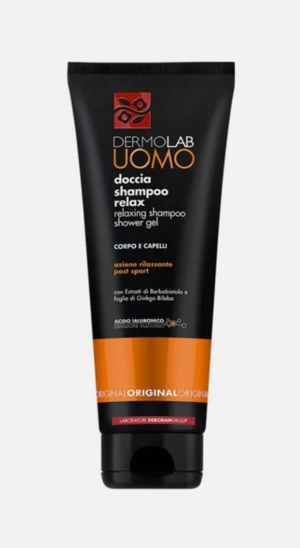 Расслабляющий гель для душа и шампунь Dermolab Uomo Relaxing Shampoo Shower Gel Original 250мл