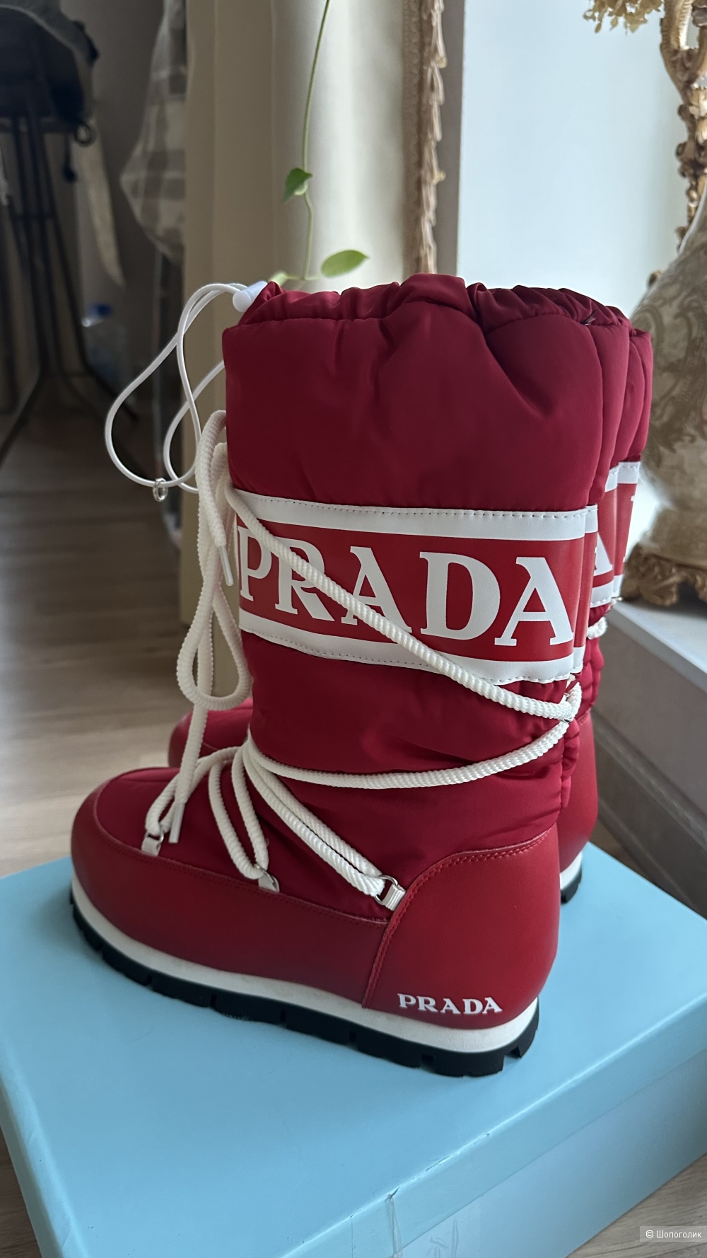 Сапоги луноходы Prada 37