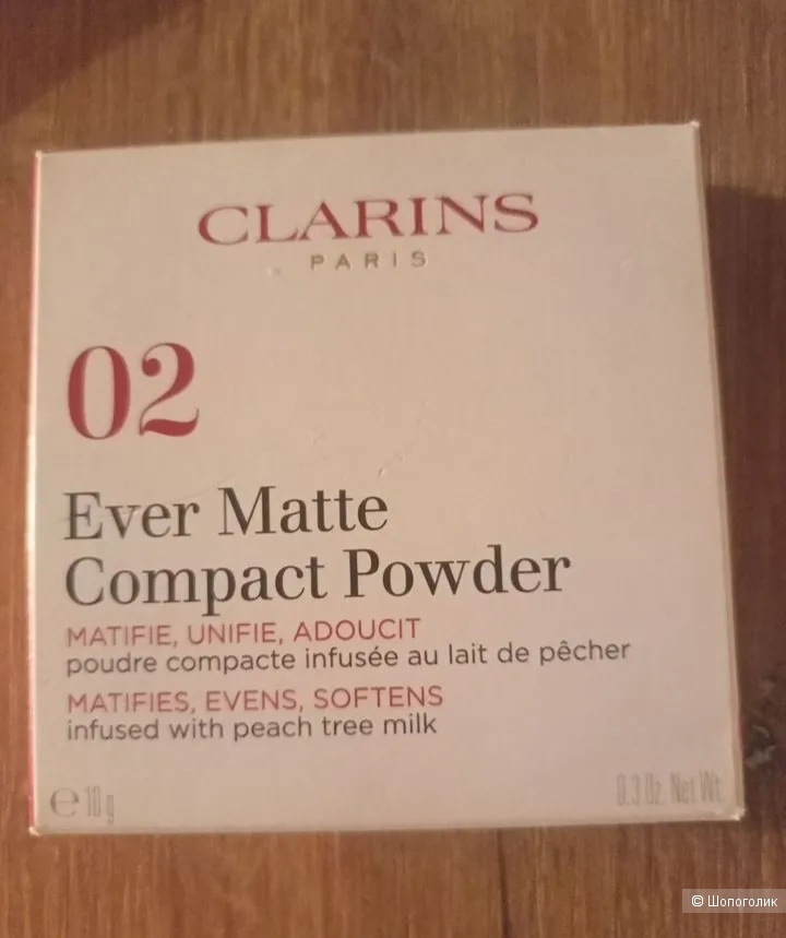 Clarins пудра матирующая тон 02