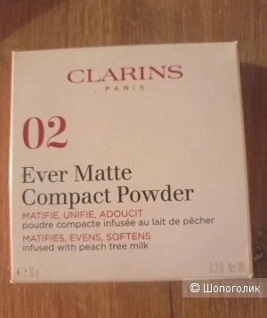 Clarins пудра матирующая тон 02