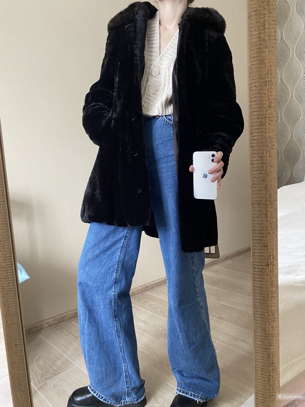 Шуба мутоновая, Elena Furs, XS