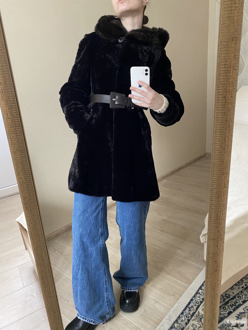 Шуба мутоновая, Elena Furs, XS