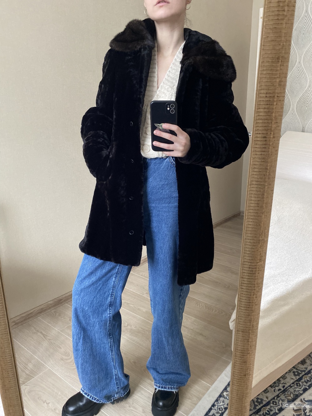 Шуба мутоновая, Elena Furs, XS