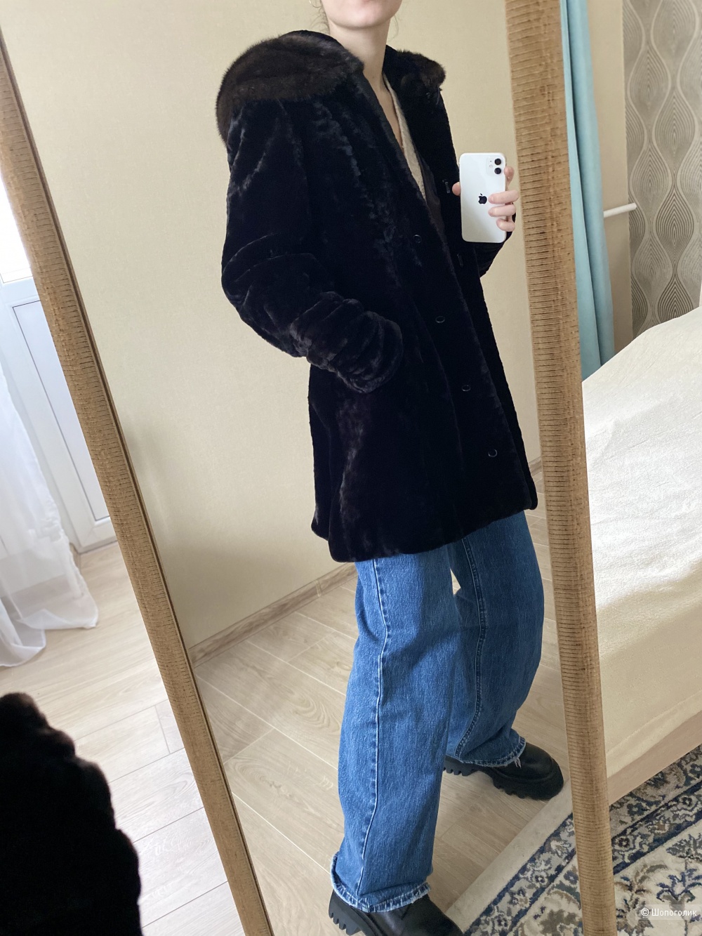 Шуба мутоновая, Elena Furs, XS