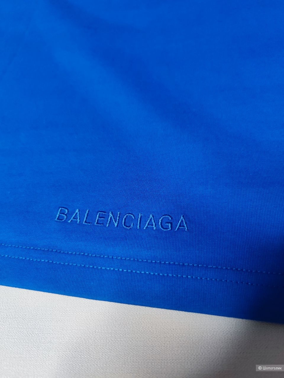 Футболка Balenciaga, синяя, размер М, L