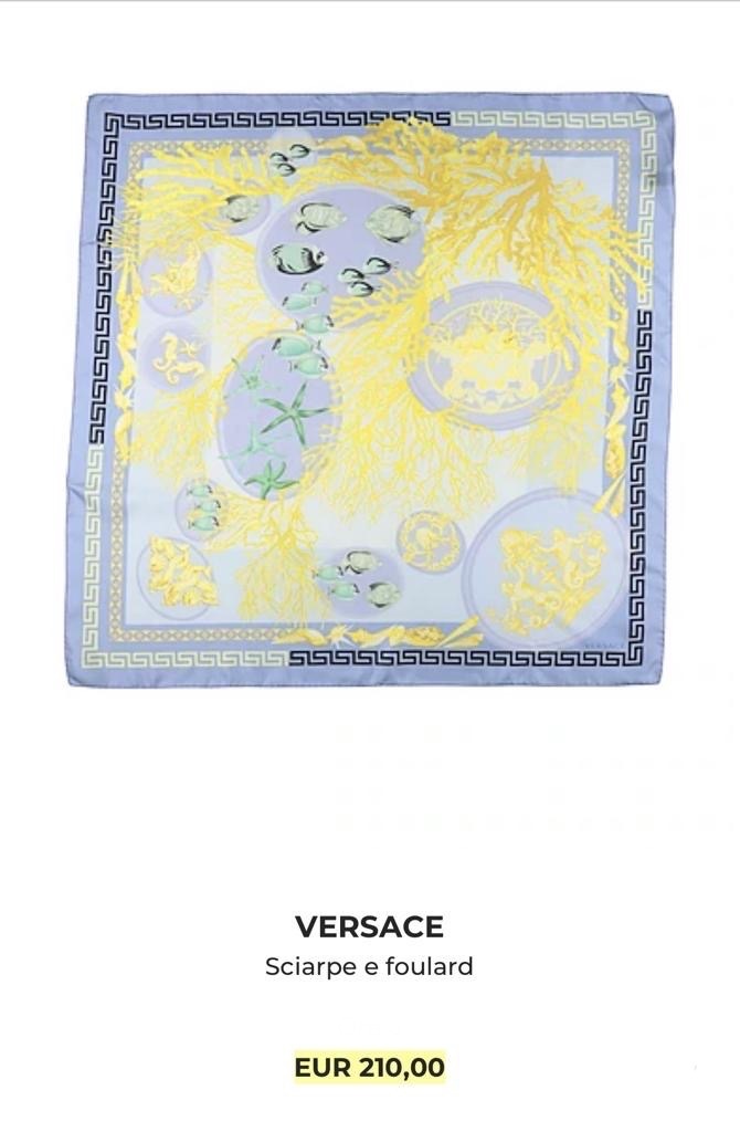 Шелковый платок Versace 90x90 см.